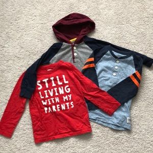 Bundle of toddler long-sleeve shirts